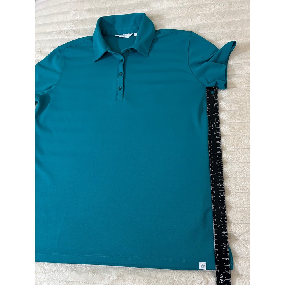 Lady Hagen Womens Teal Green Short Sleeve Golf Polo Shirt Size M Athletic Pique - Picture 10 of 11